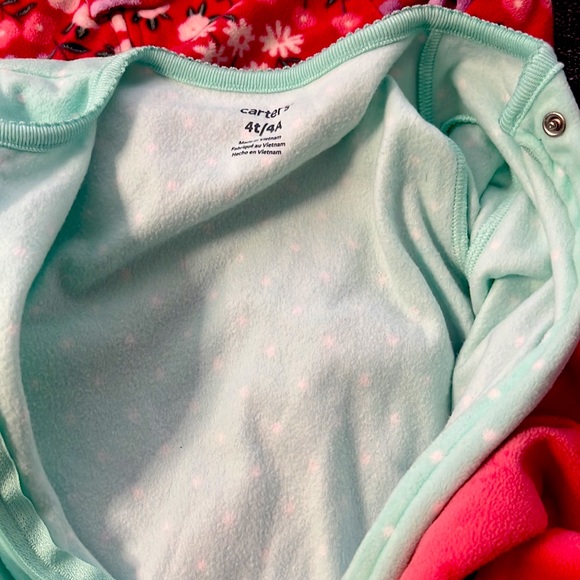 3 Carters warm one piece footed pajamas - Picture 9 of 11